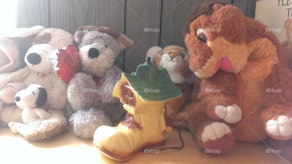stuffed animals. nursery items