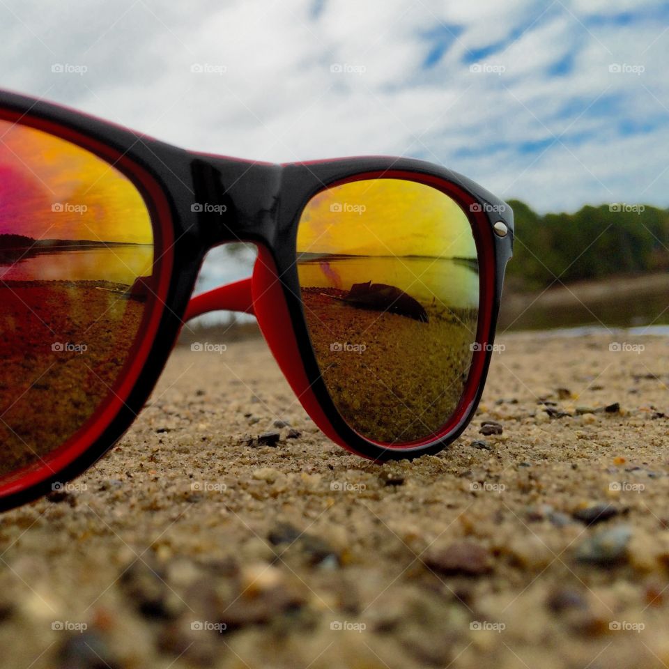 Close-up of sunglasses