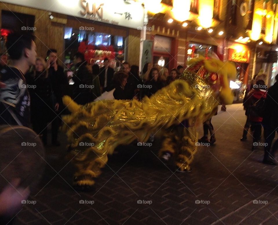 Chinese lion dance