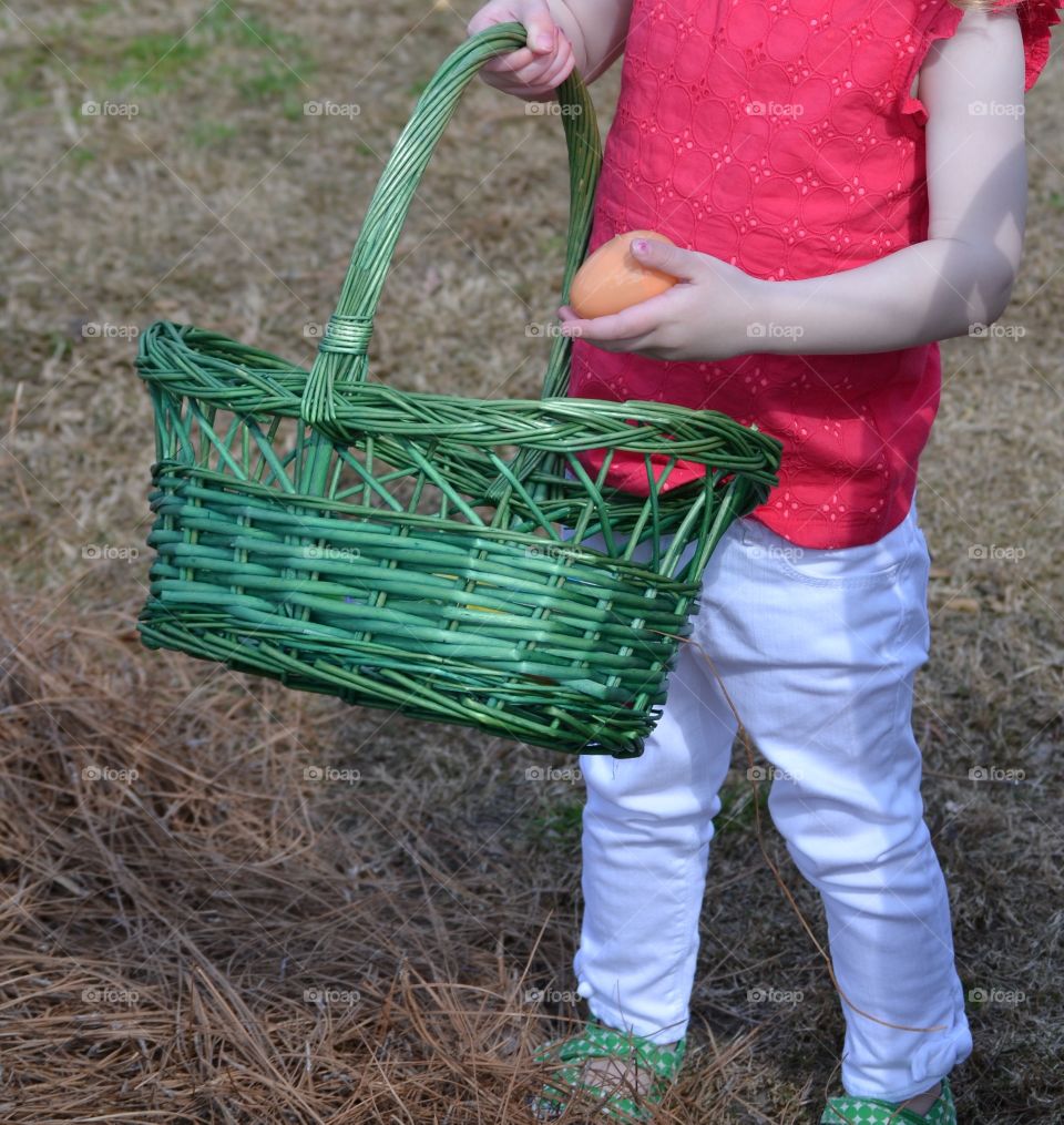 Green Easter basket