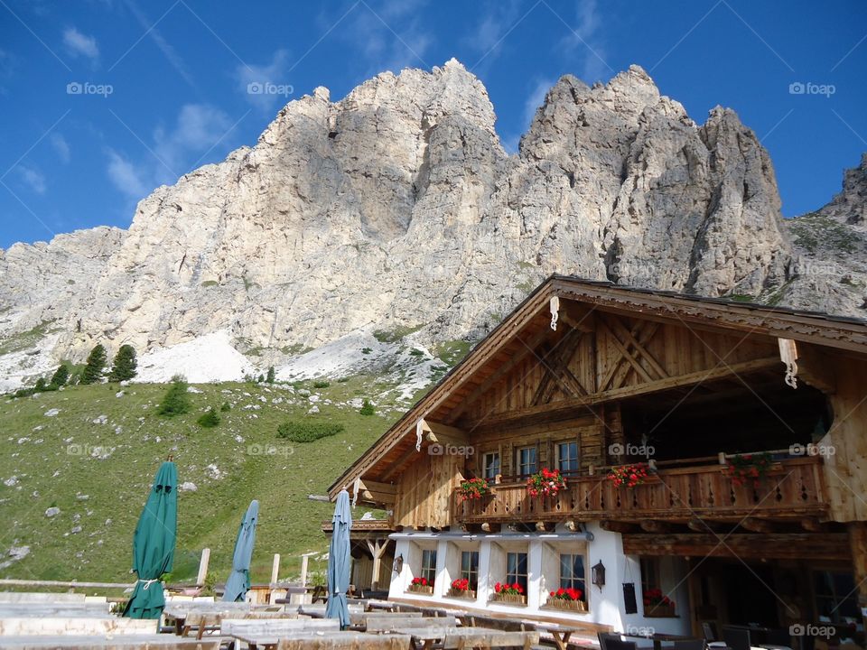 Shelter beside the mountain. Shelter beside the mountain