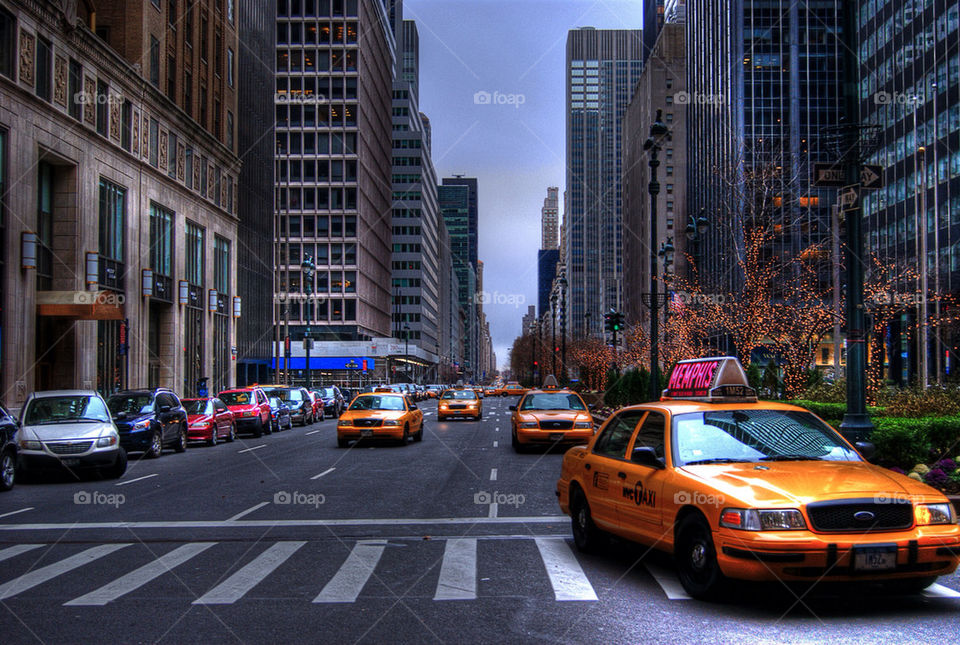 newyork usa hdr taxi by jeromed