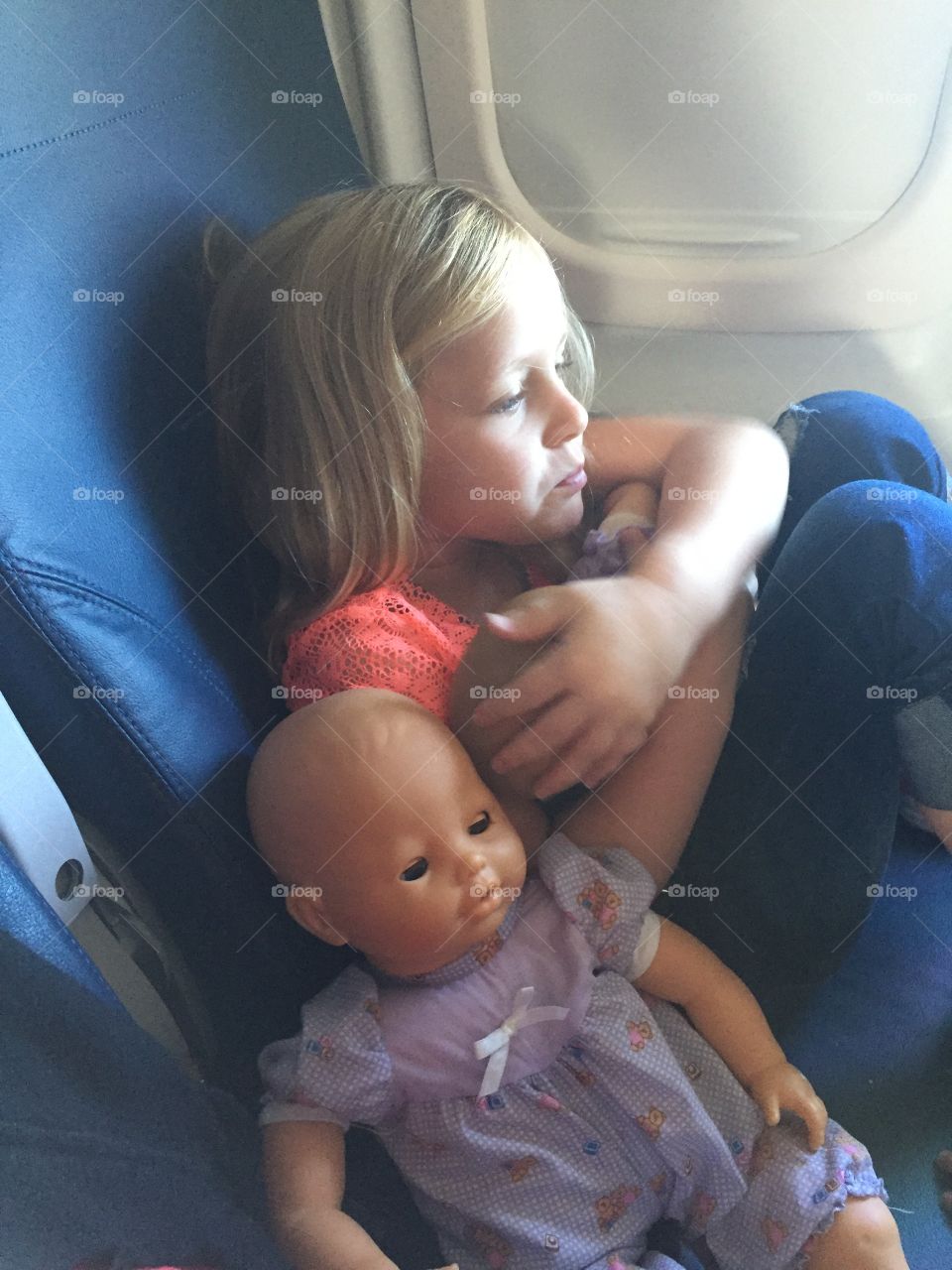 A girl with her babies