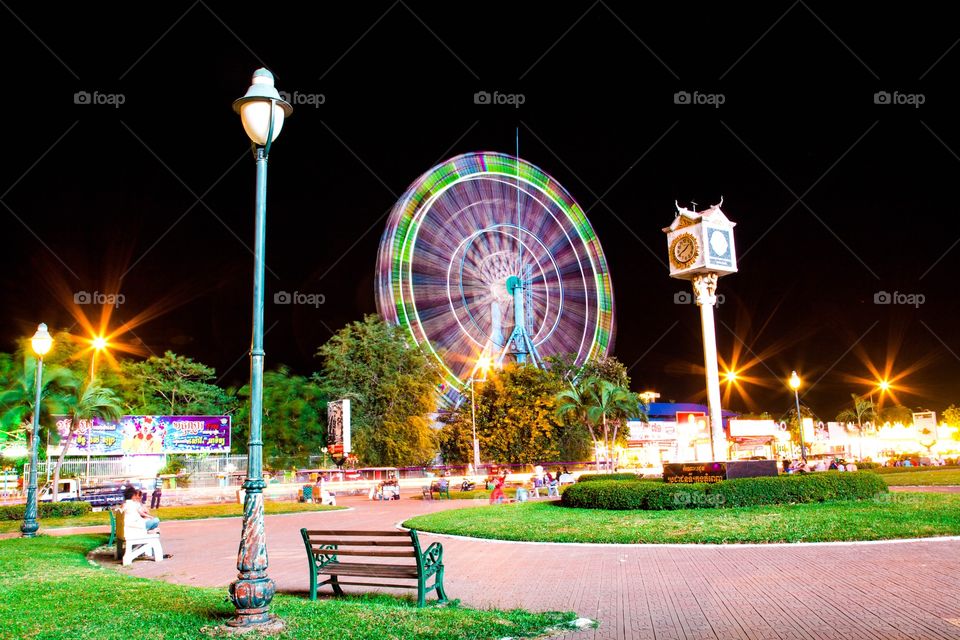 The wheel. The wheel in dreamland in the park of Phnom Penh Cambodia 