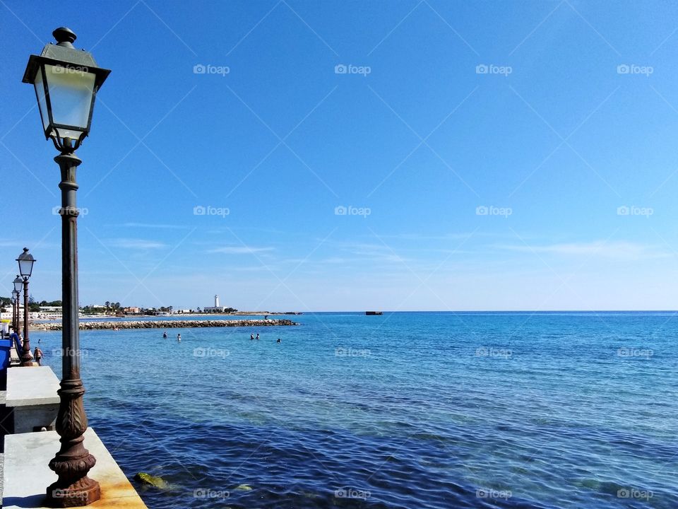Sea view of San Cataldo, Lecce, Salento, Apulia, Italy