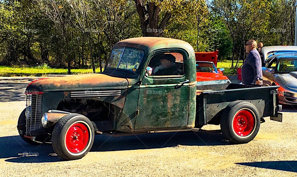 Classic vintage truck unrestored paint job