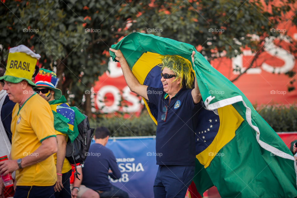 FIFA Fan Fest in Moscow, Russia, Brazil vs Serbia, 27 June 2018