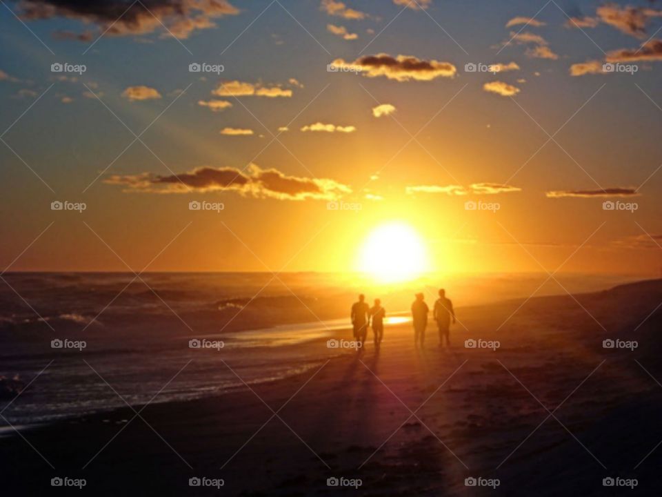 Strolling by the beach