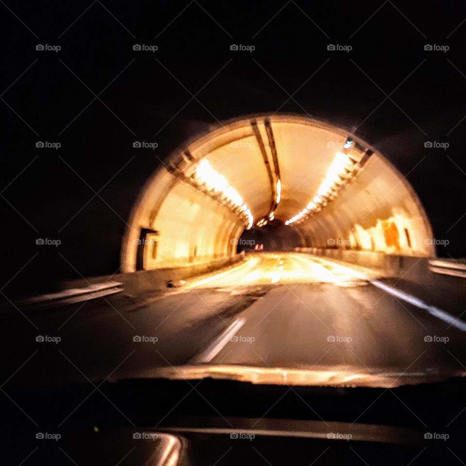 entering tunnel