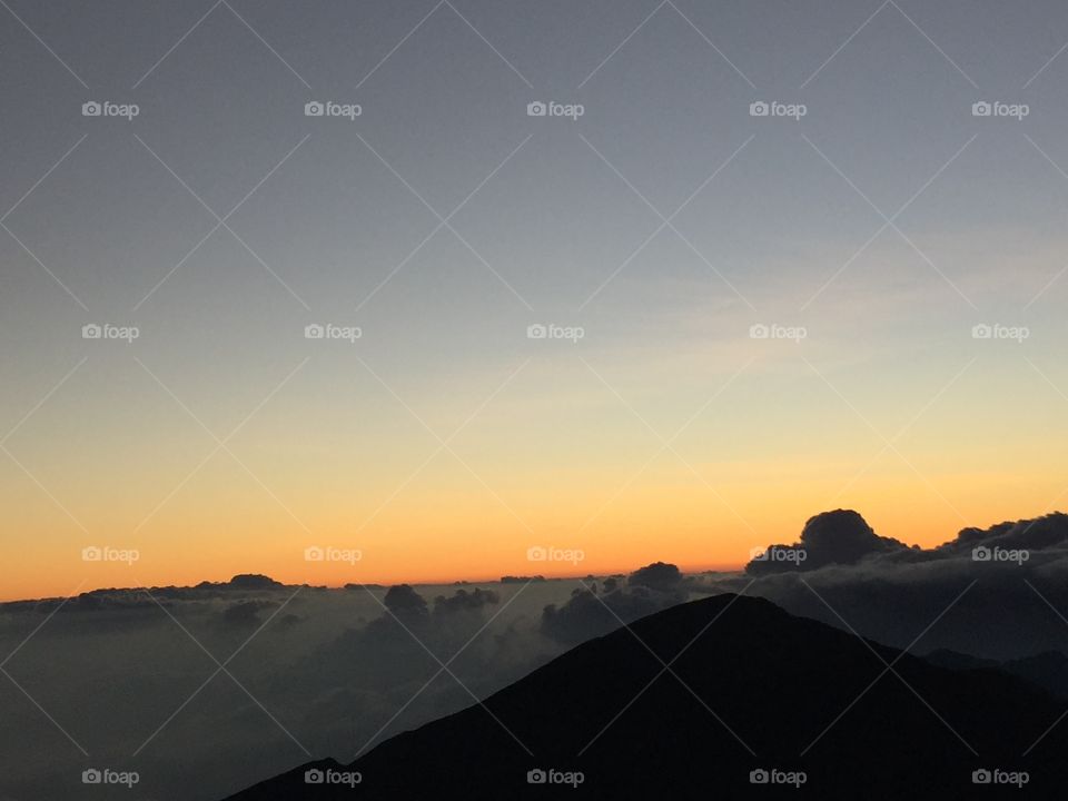 Sunrise in Haleakala National Park in Maui
