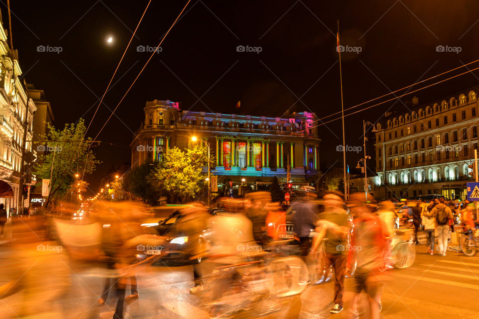 Light festival in bucharest