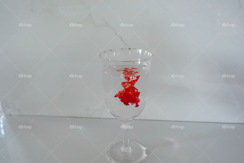 Wine glass/food coloring red