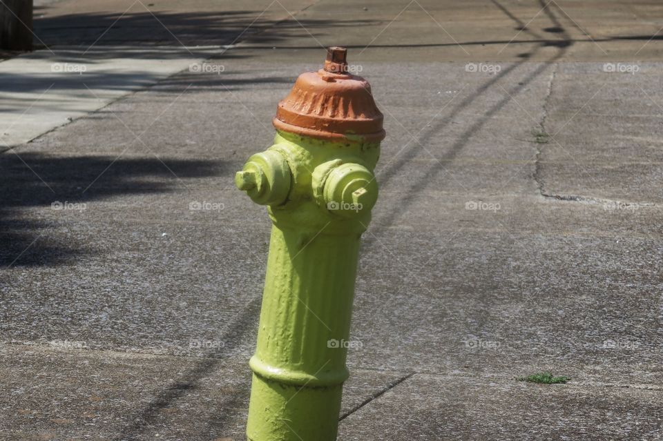 orange and yellow hydrant