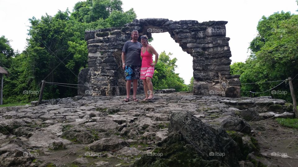 Honeymoon at Mayan ruins