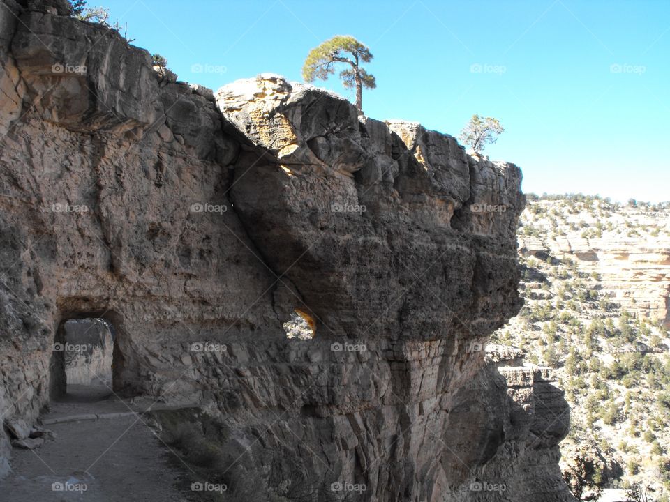 Hiking down the Grand Canyon 