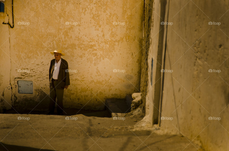 Man standing in the street