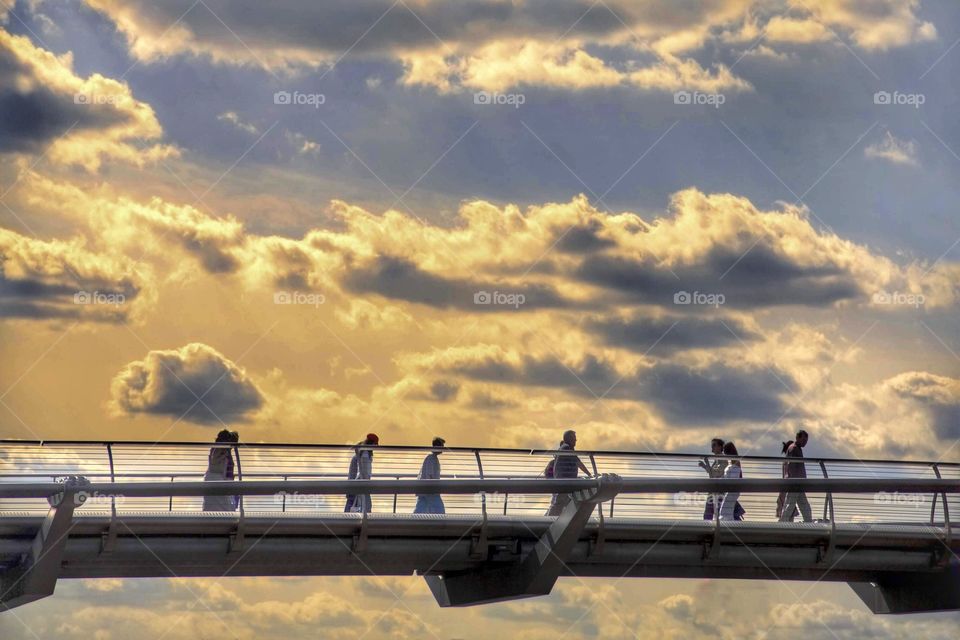 Bridge. Millennium bridge London