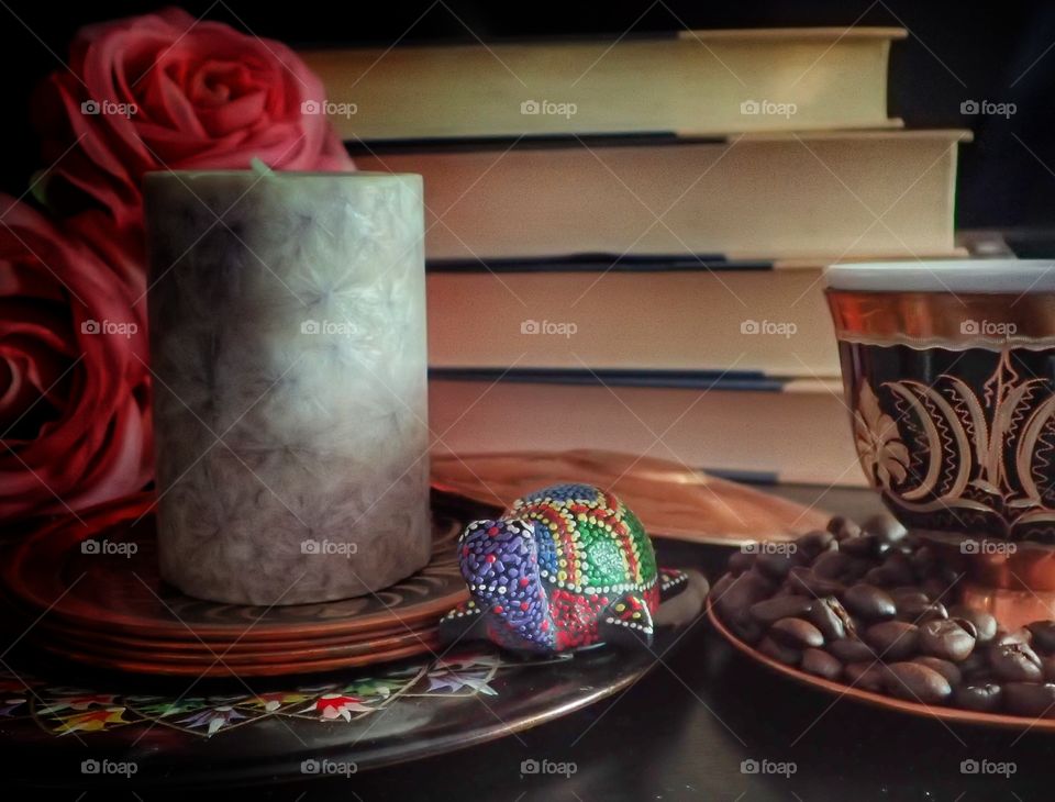 View of decorated objects