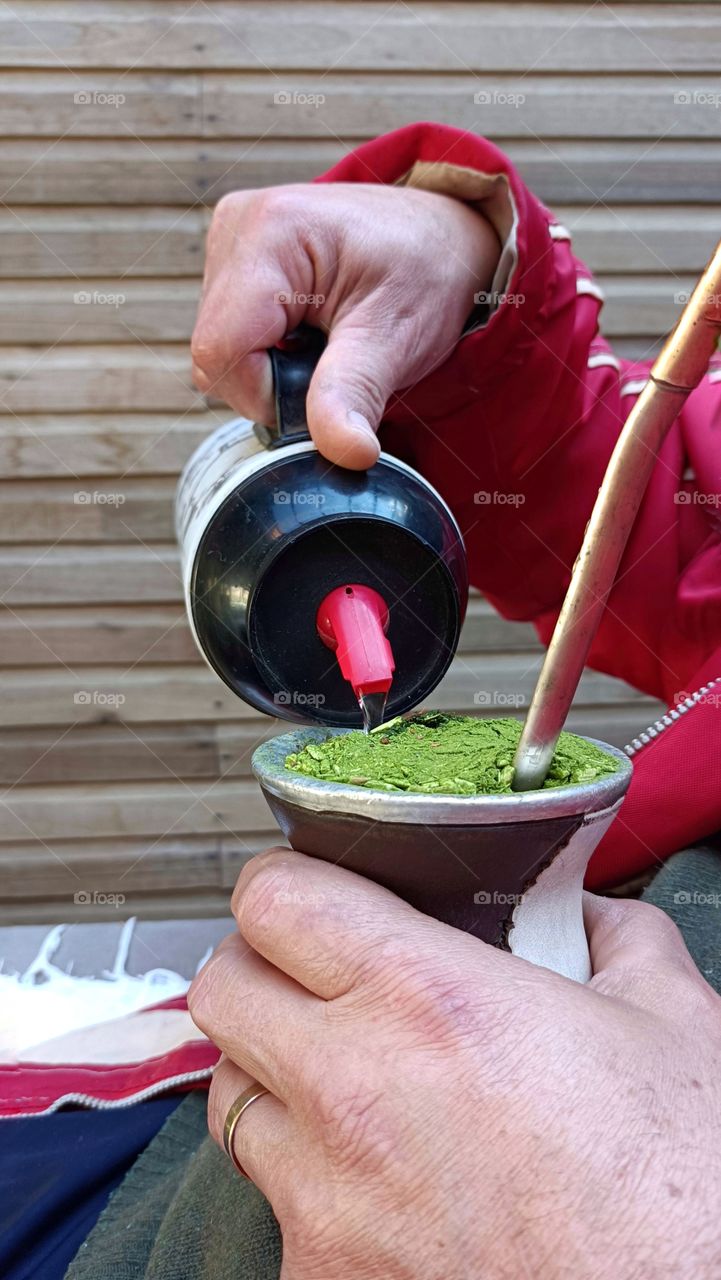 Chimarrão traditional drink in Rio Grande do Sul Brazil