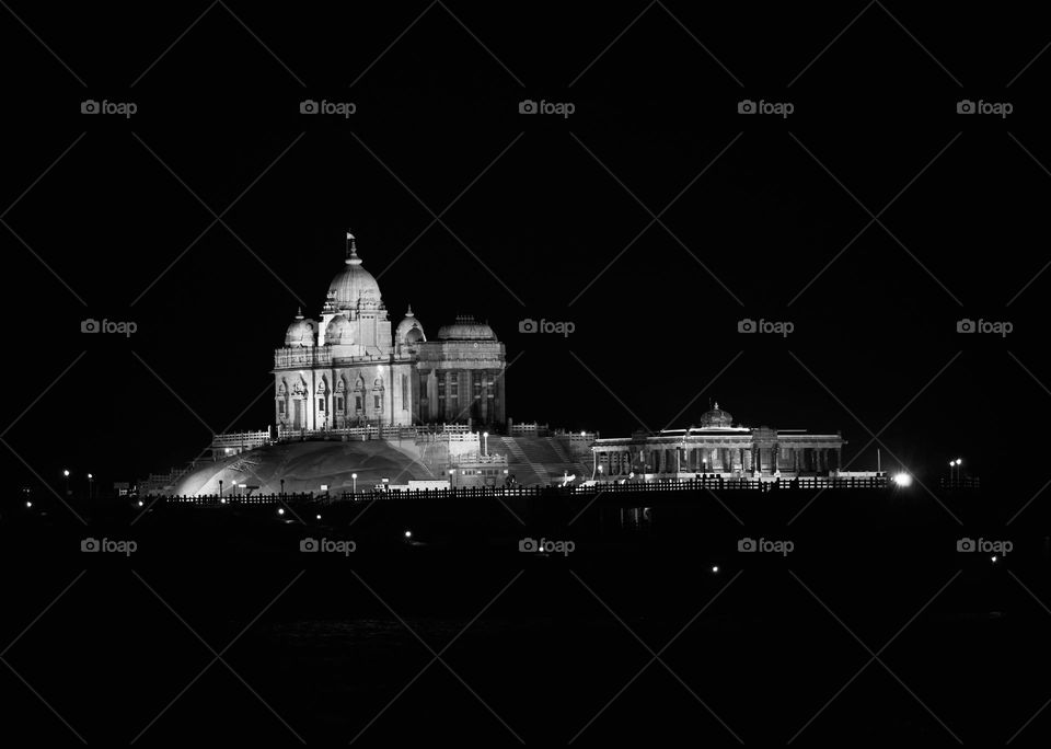 Vivekananda Rock Memorial - Monochromatic Style 