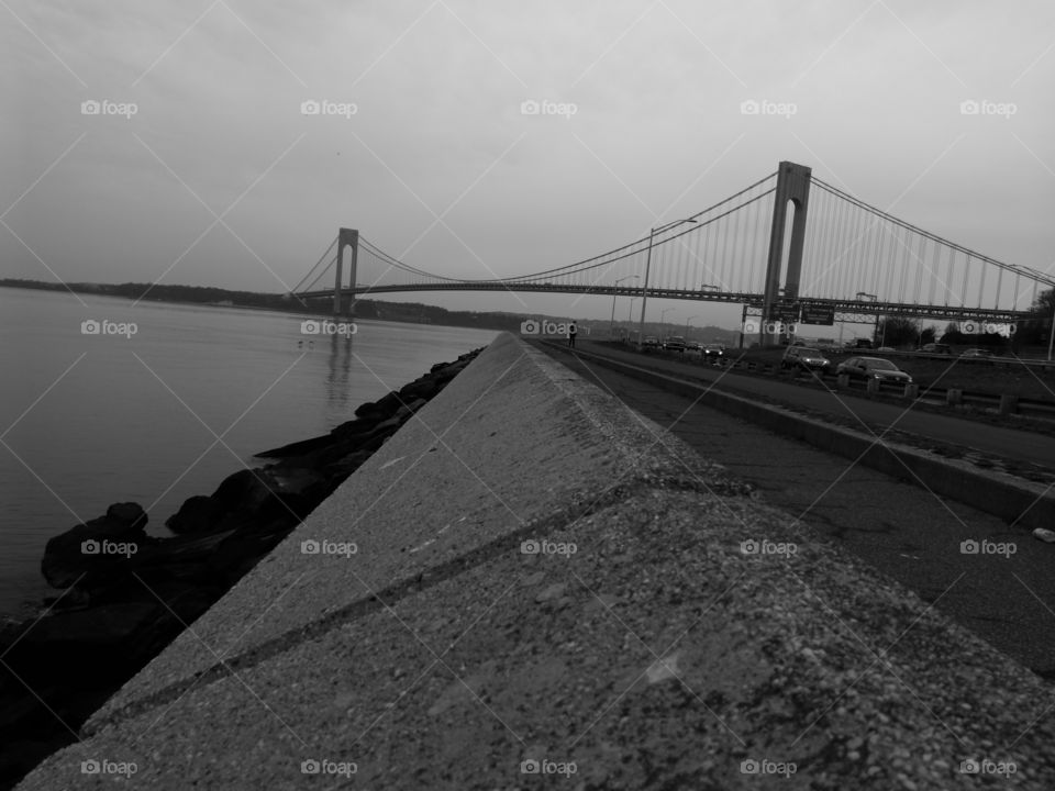 Verazanno bridge in monochrome