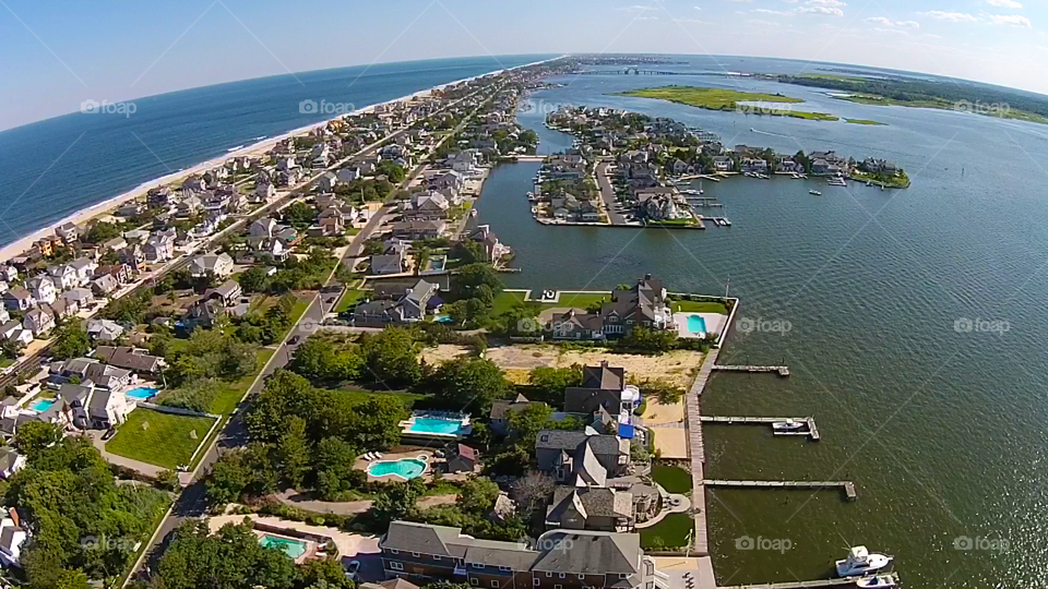 Jersey Shore Aerial. Aerial Photograph of the Jersey Shore strip of land.