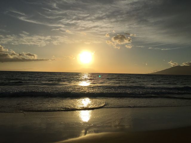 View of sunset from seashore