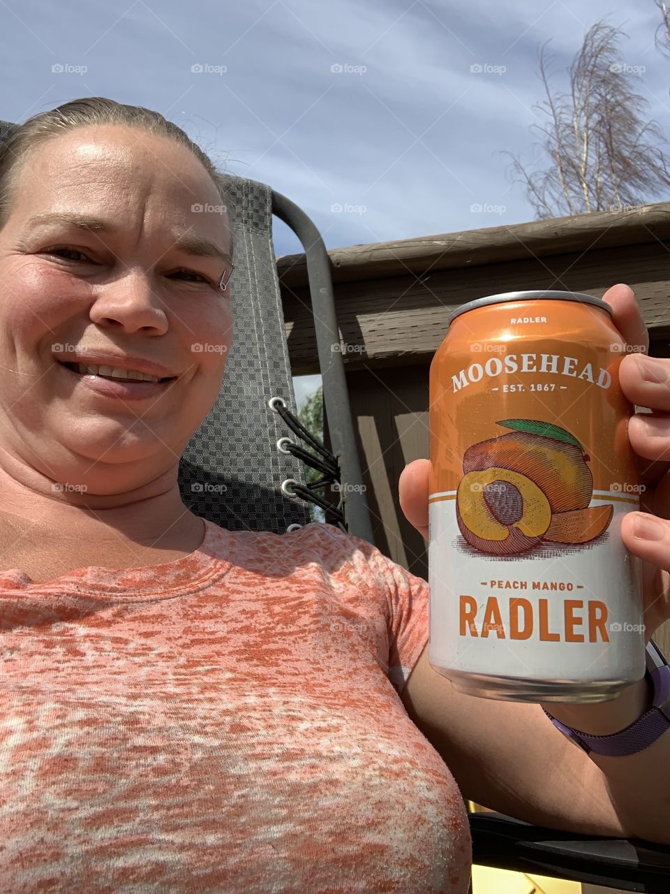 Me with a peach mango raddler 