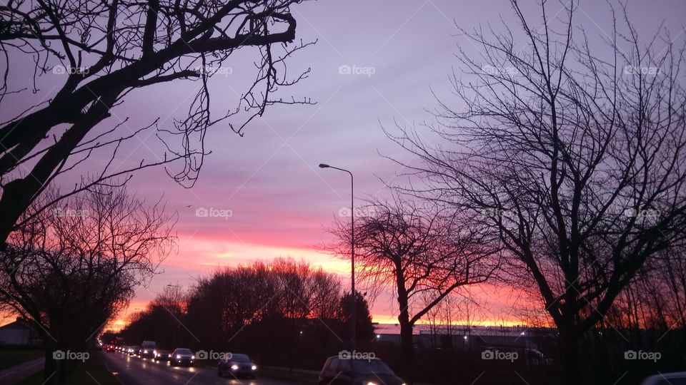 Sunrise over Hull,  England