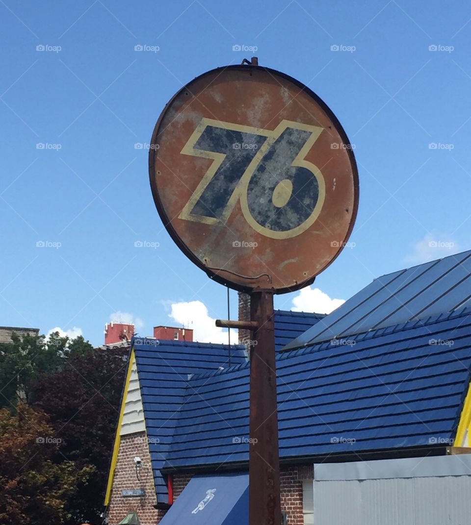 Vintage 76 Gas station sign-Asheville, NC