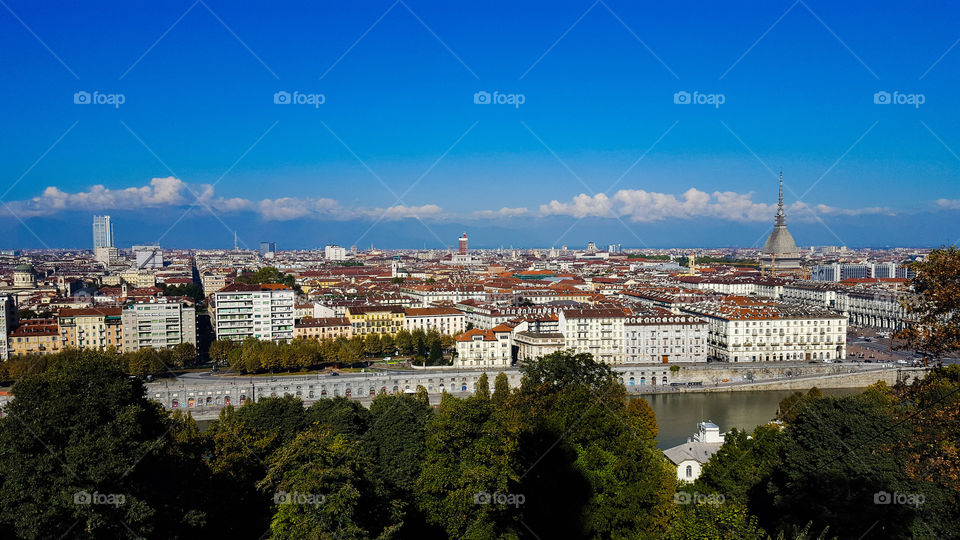 Cityscape in Turin in Italy