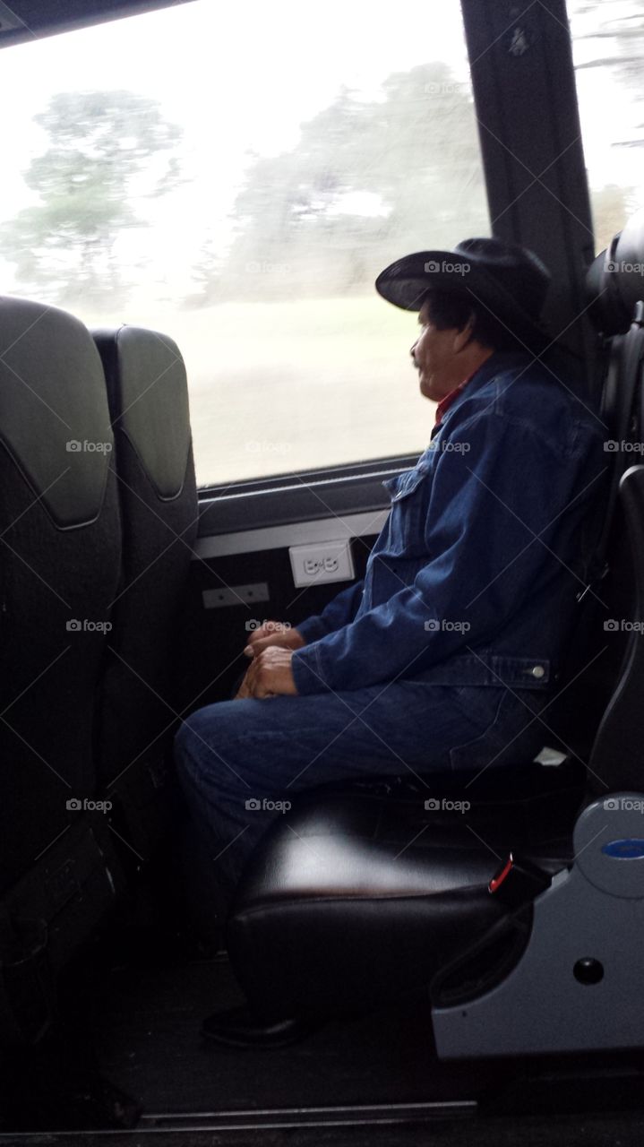 Cowboys ride the bus