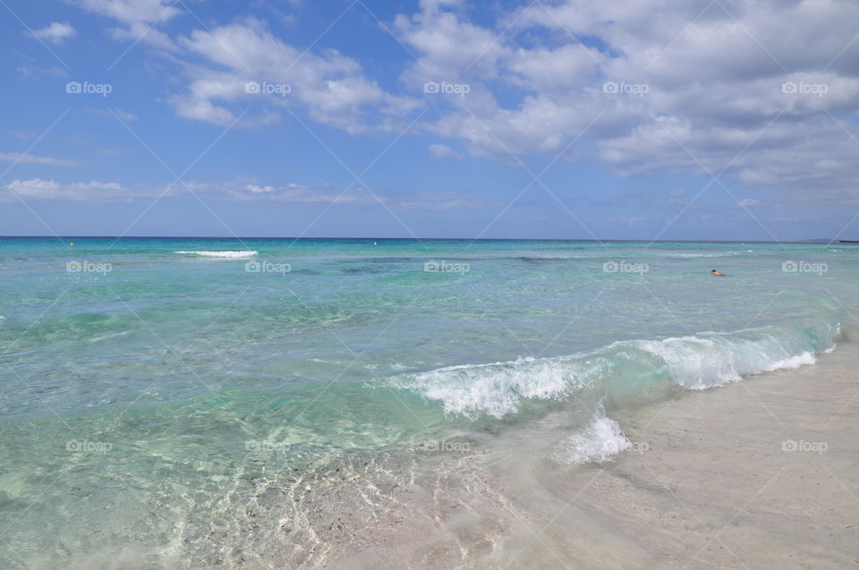 menorca transparent water of the Balearic sea