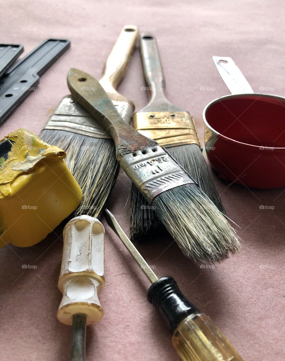 Paintbrushes and other tools