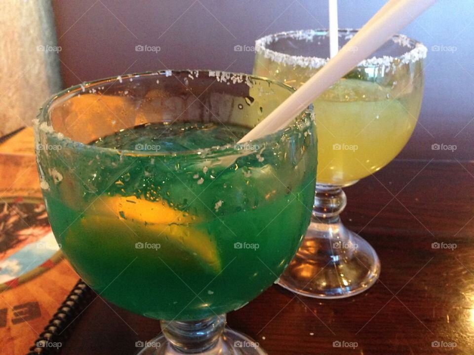 Green And Yellow Margaritas 