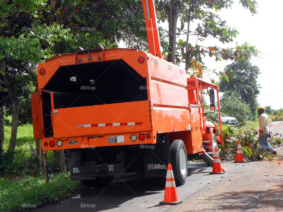 Bucket Truck at Work