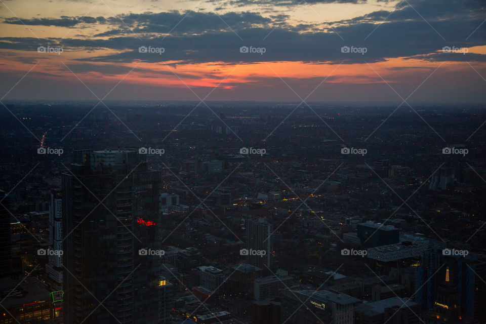 Sunset over Toronto, Ontario