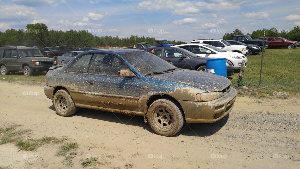 Subaru at mud races