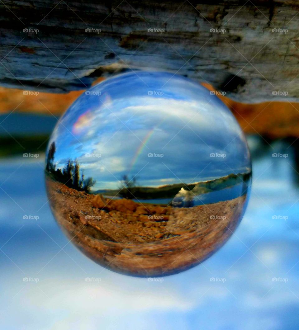 Rainbow through the Lens Ball