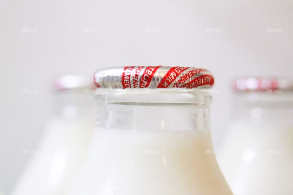 Traditional foil topped milk