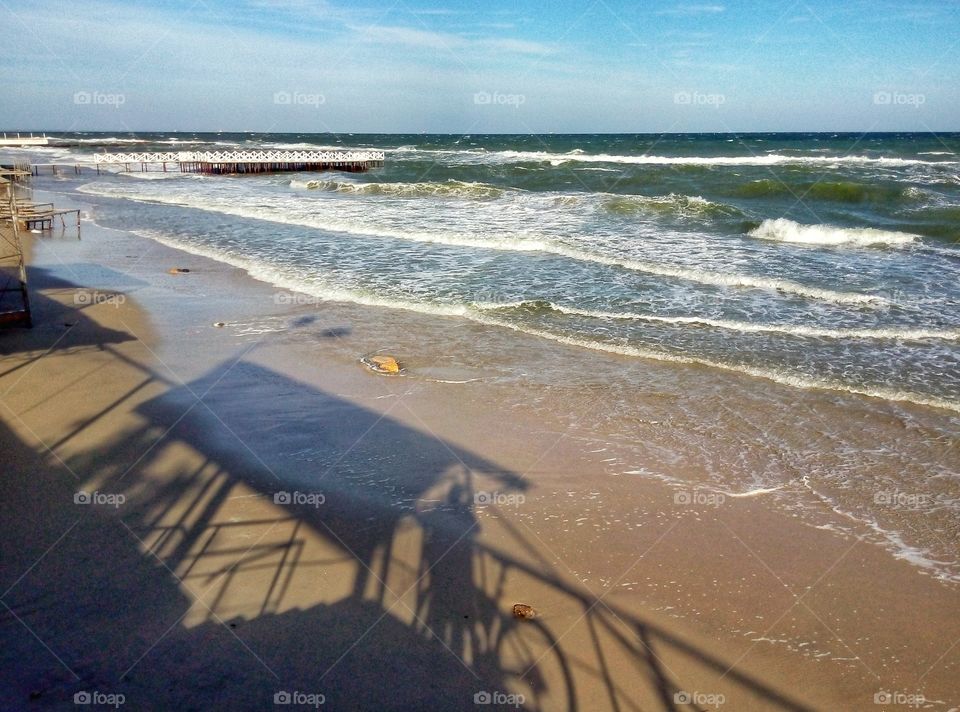 shadows on the beach