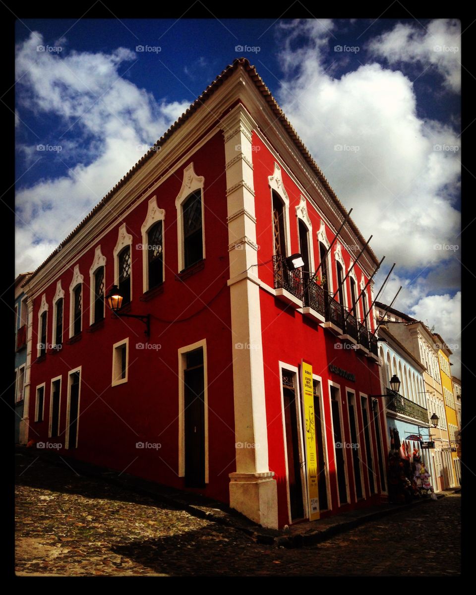 old house in the historic center of Salvador, Pelourinho, Bahia.