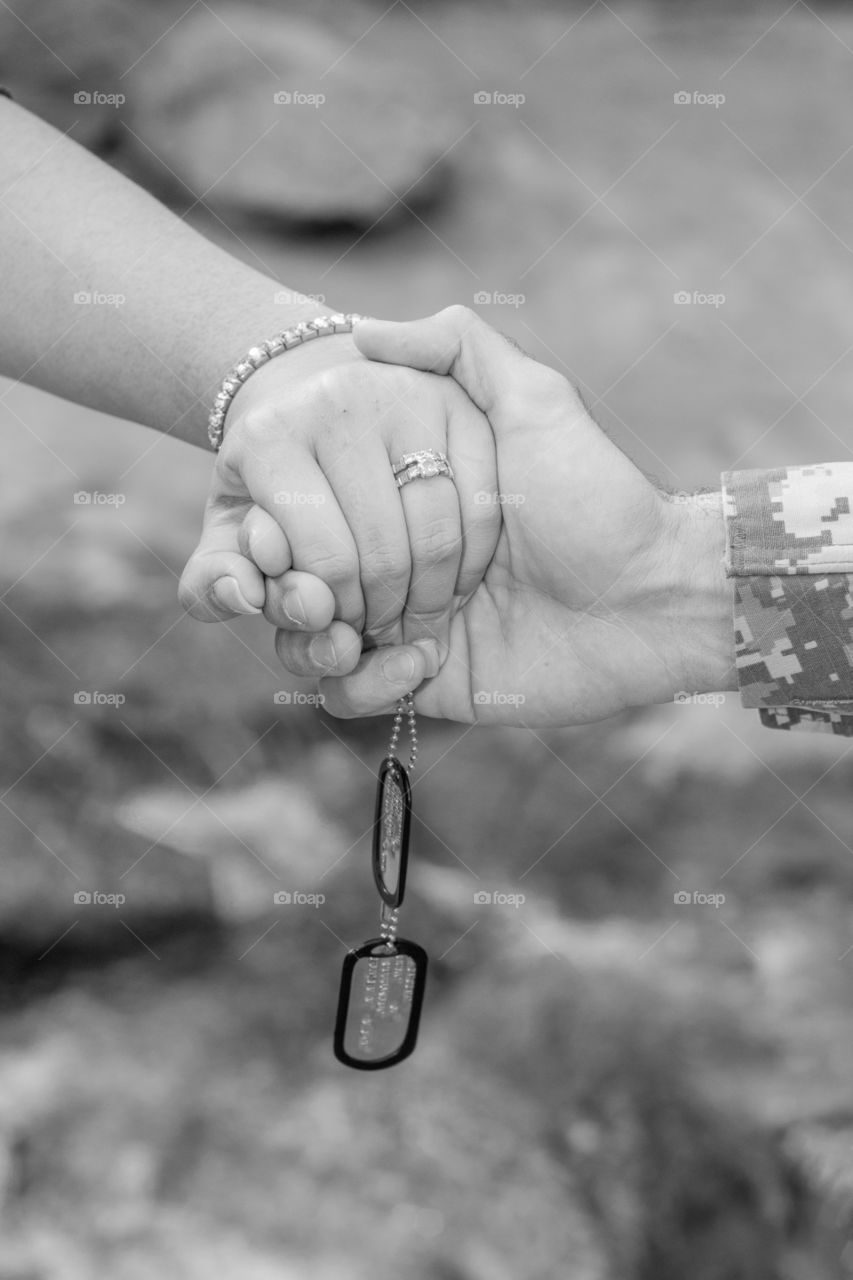 couple holding hands