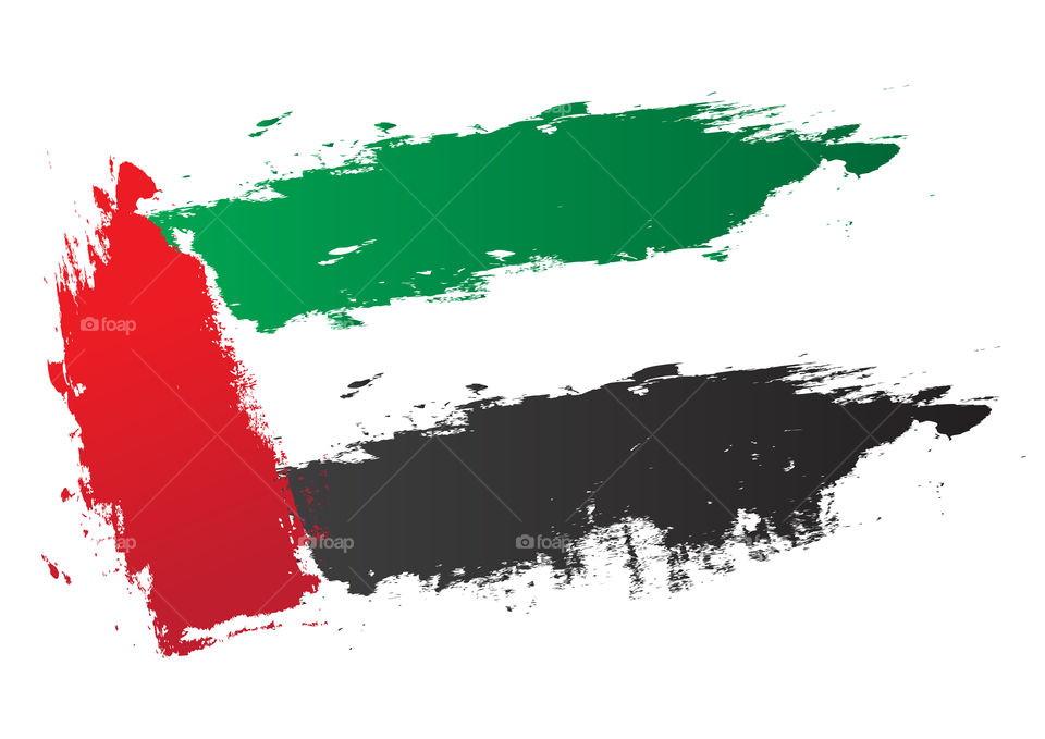 UAE United Arab Emirates flag illustration