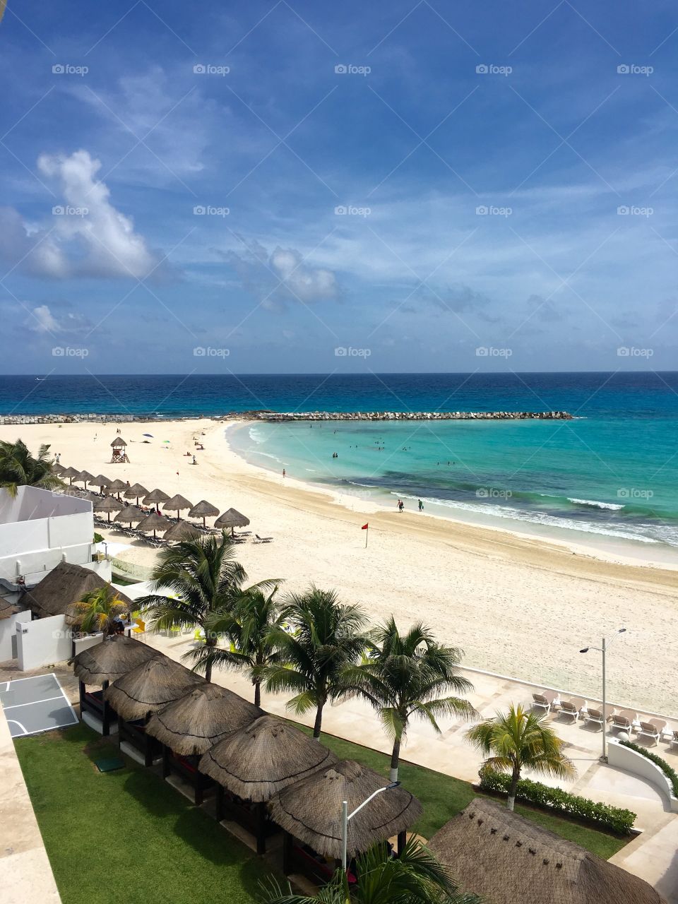 Cancun beach view from the Krystal hotel. 
