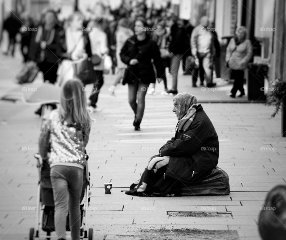 Begging on the street