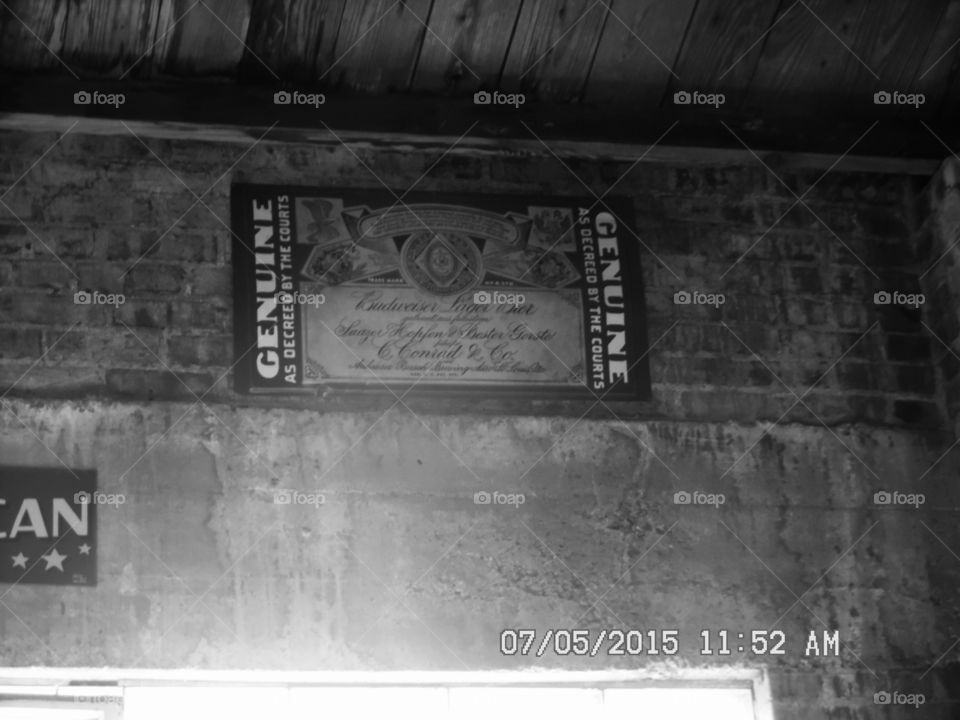 Budweiser sign. This is another picture of the same Budweiser sign in a gift shop in Graham Texas