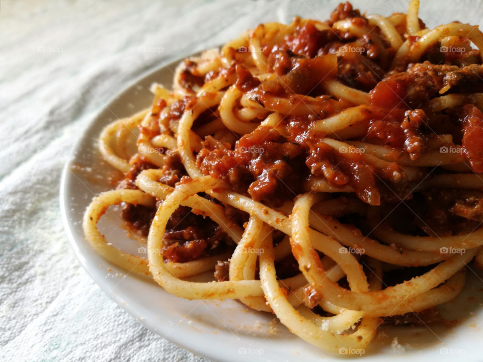 Spaghetti Bolognese. Italian food.