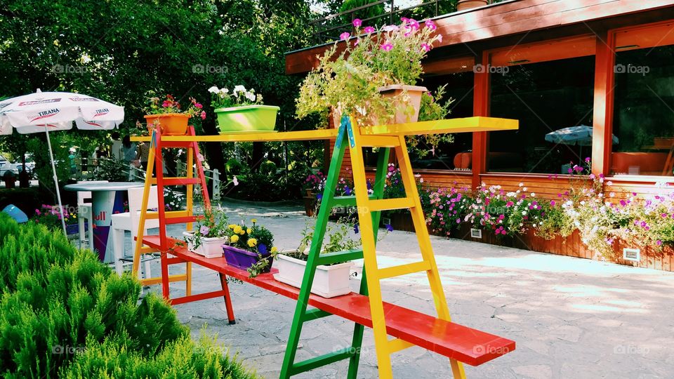 Colorful Flower Stand