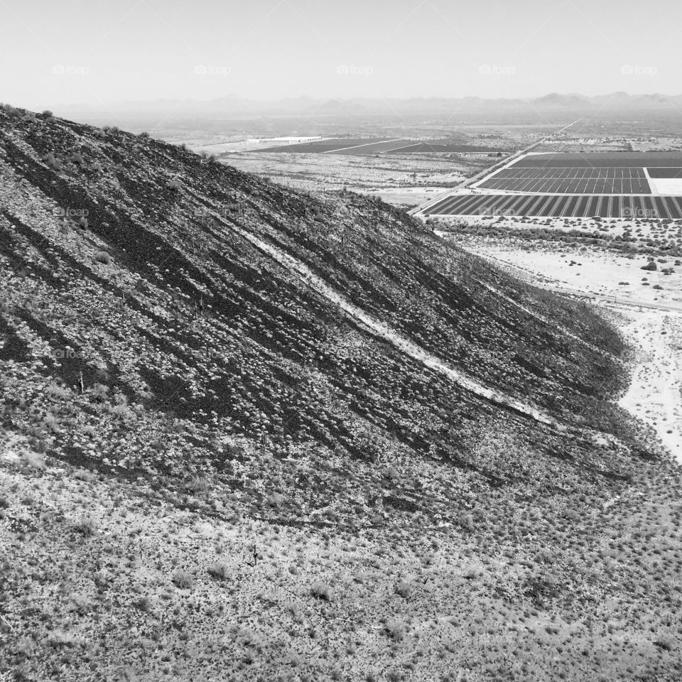 Mountain View. Mountain & Crops